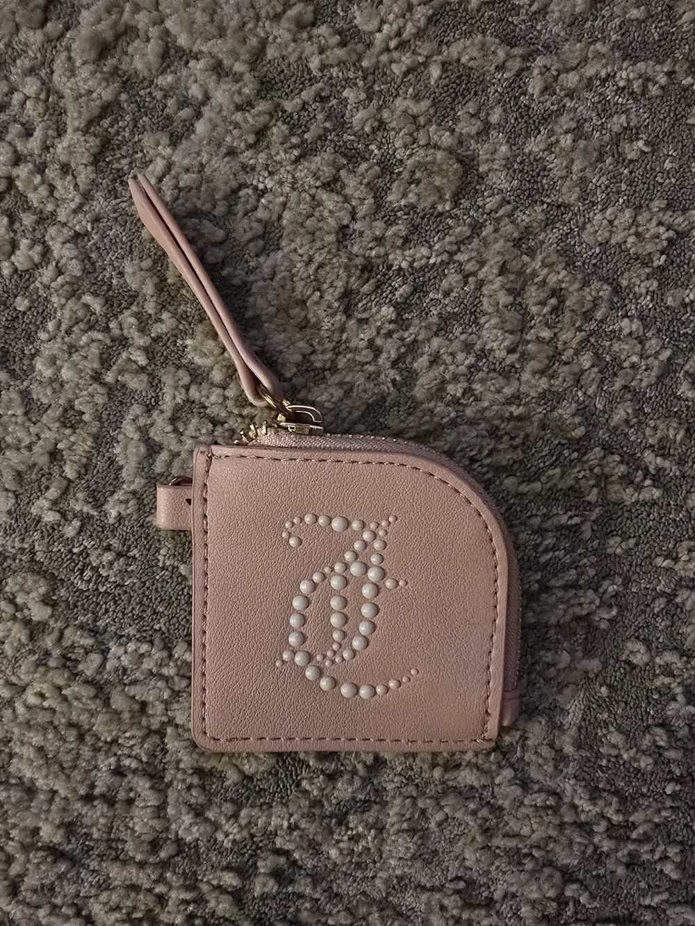 Juicy Couture Pearl Monogram Blush Pink Coin Purse